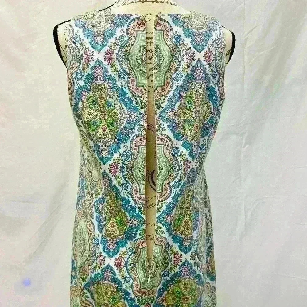 Maggy London Women's Sleeveless Floral Midi Sheath Dress Size 10 - Picture 8 of 9
